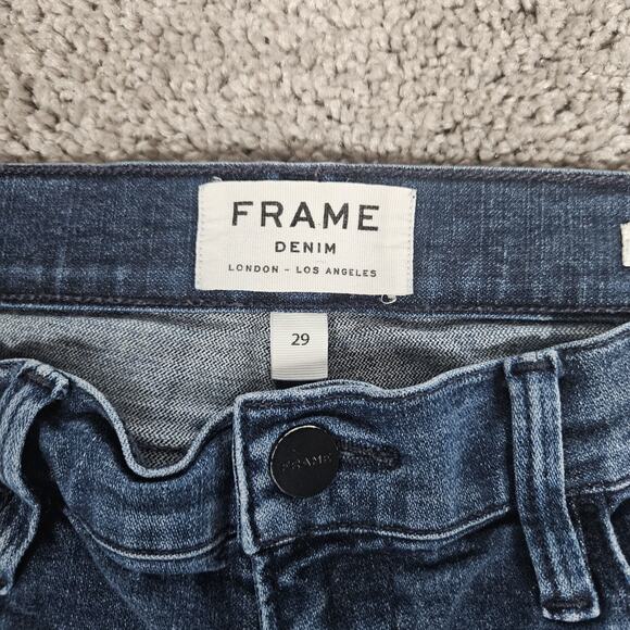 Frame Jeans Womens 29 27X27.5 Blue Le High Skinny Endell Distressed Boho Stretch - Picture 3 of 12